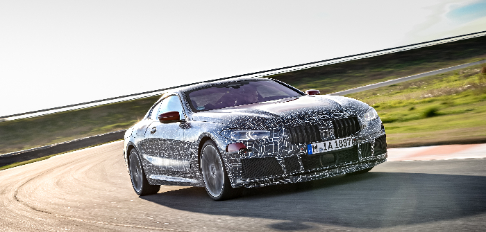 BMW 8 Series coupe undergoes vehicle dynamics evaluation in Italy