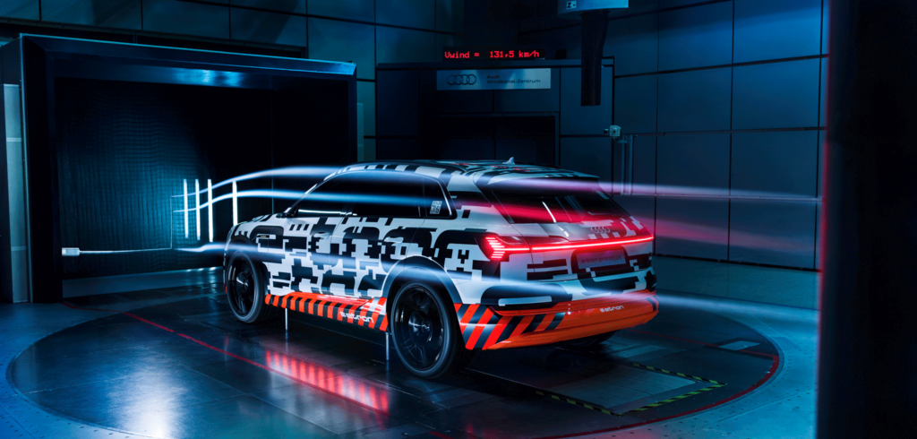 E-tron undergoes 1,000 hours of wind tunnel testing