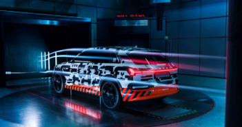 E-tron undergoes 1,000 hours of wind tunnel testing E-tron undergoes 1,000 hours of wind tunnel testing