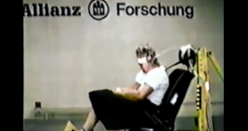 Crash test footage from the 70s shows how live human dummies were used Crash testing with live human dummies