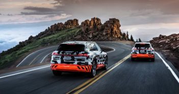 Audi demonstrates e-tron energy recuperation systems on Pikes Peak Audi documents the making of e-tron