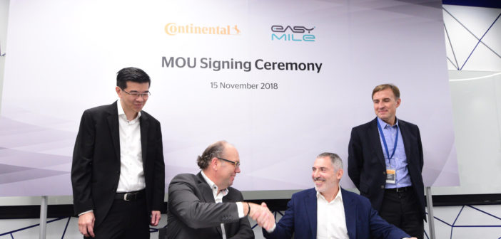 Continental and EasyMile launch autonomous vehicle trial in Singapore