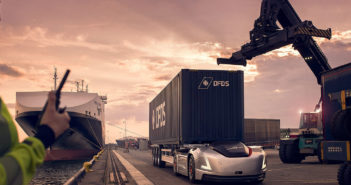 Volvo connected and autonomous electric truck on first assignment