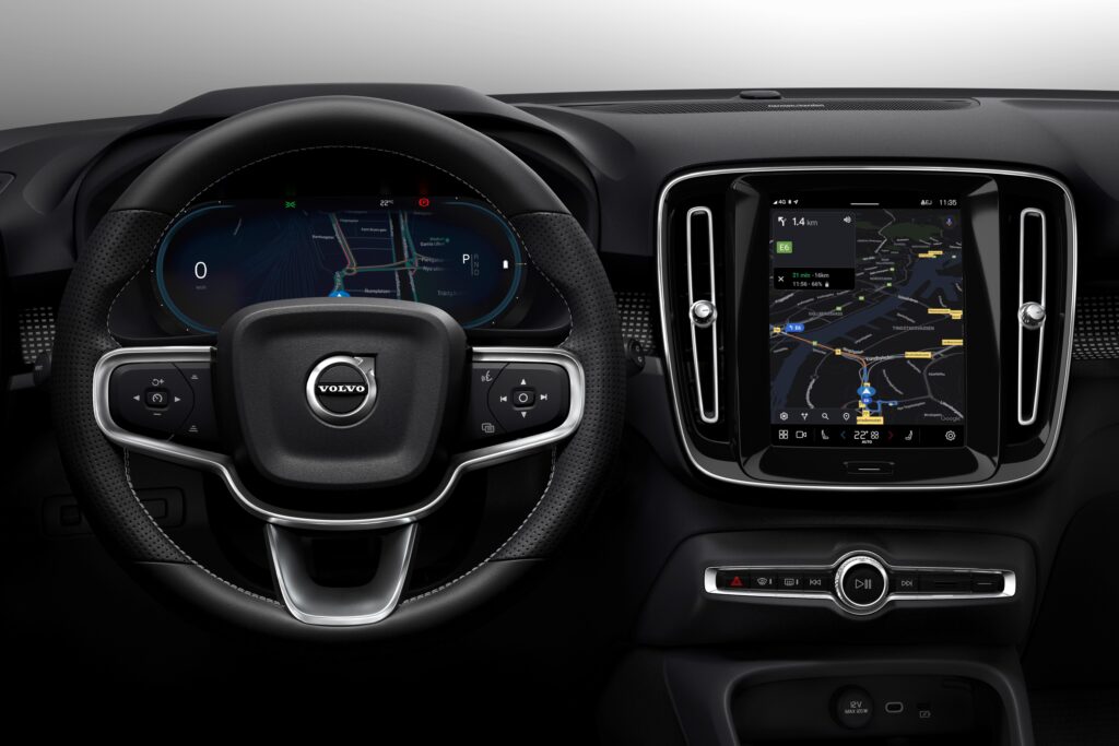 Volvo introduced a brand-new infotainment system in the electric XC40