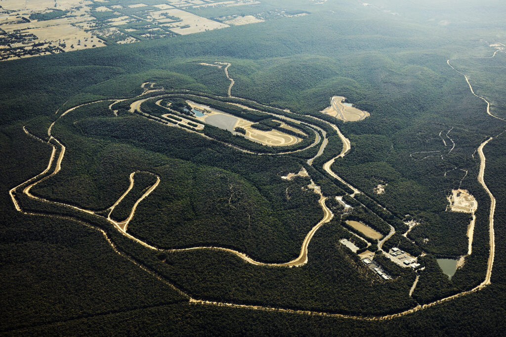 Aerial shot of the Australian Automotive Research Centre in Victoria, Australia