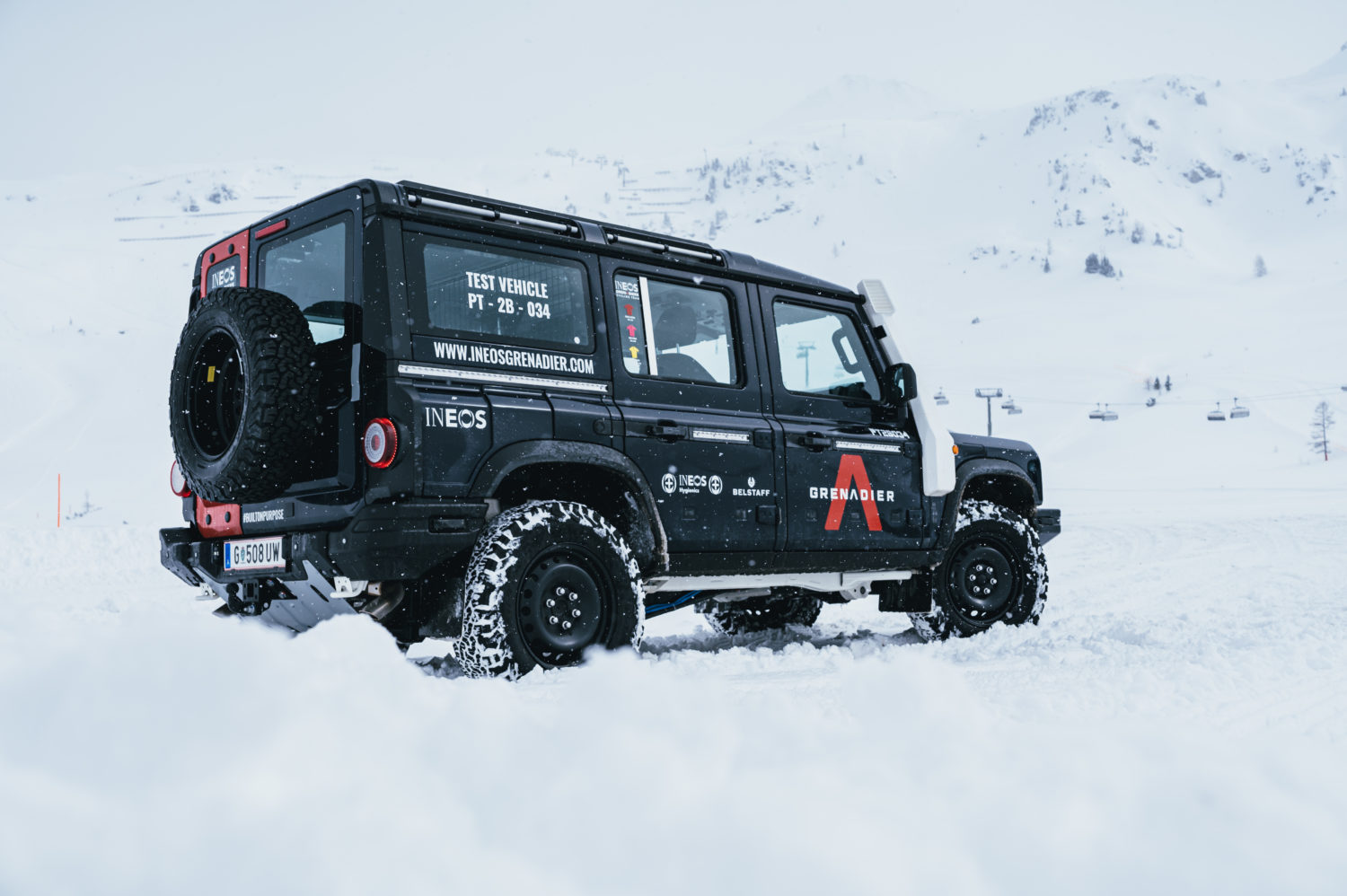 Analysis in the snow in Sweden proved out the 4x4's off-road performance