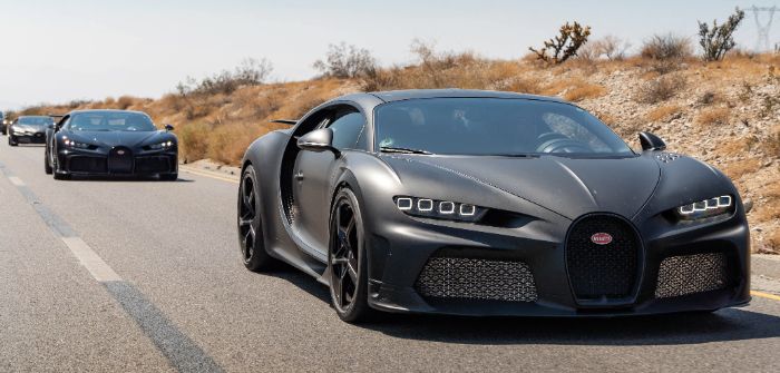 Bugatti has tested the Centodieci along with the Chiron Pur Sports and the Super Sports in the Arizona desert