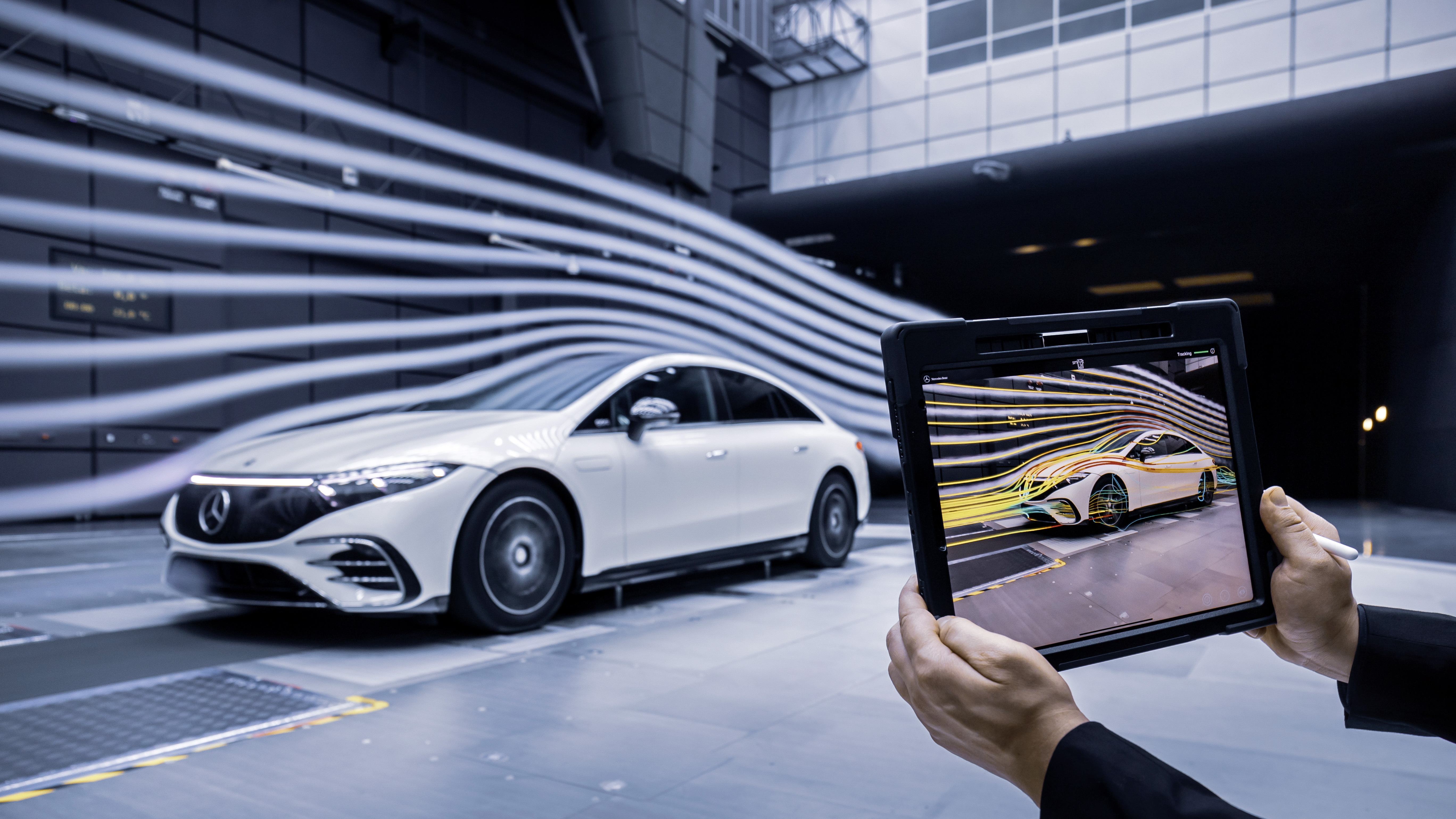 More than 1,000 virtual wind tunnel runs were conducted on the EQS’s cab-forward shape to verify if a 700km-plus range would be possible