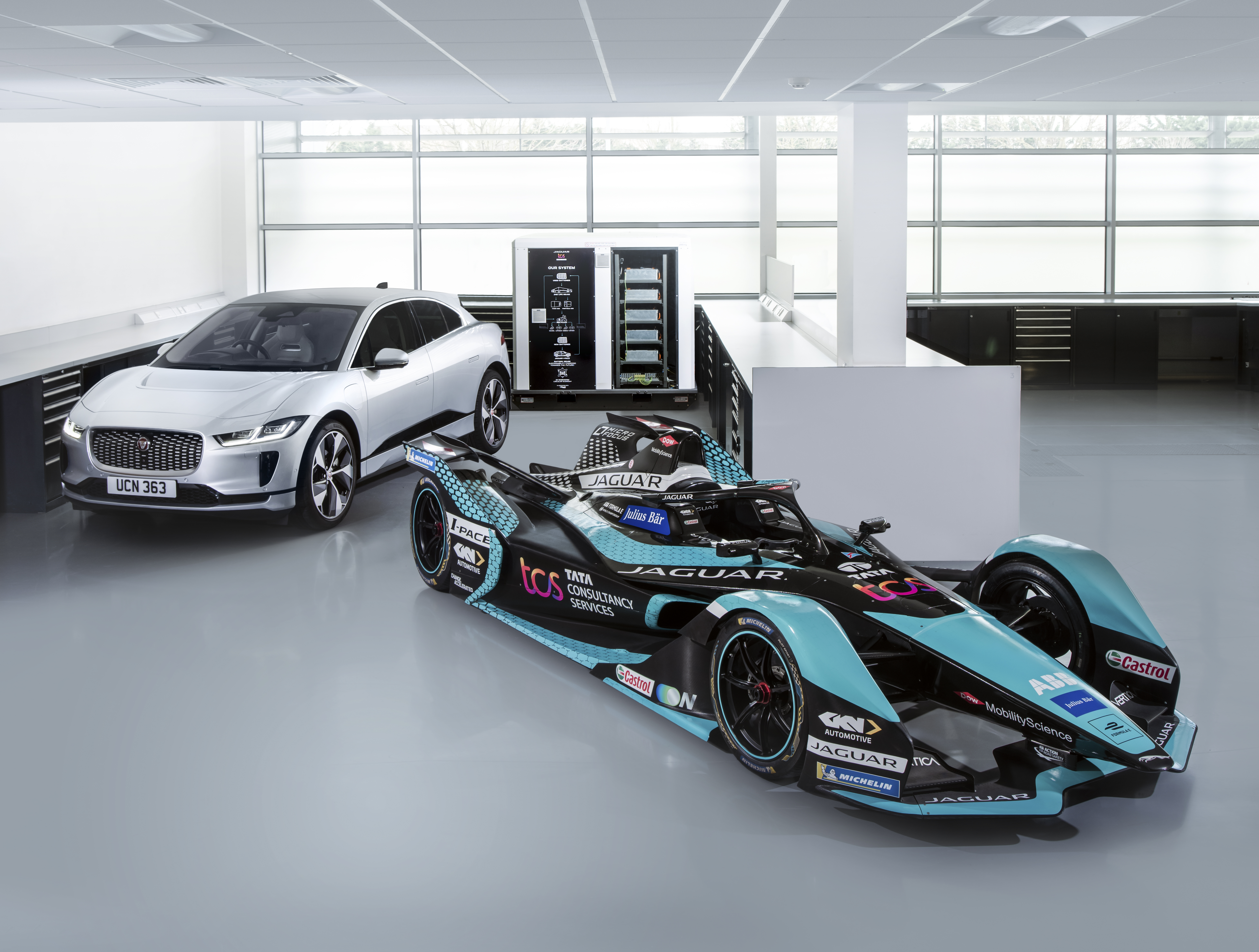 Second-life batteries from Jaguar I-Pace prototypes are being incorporated into Pramac's ESS