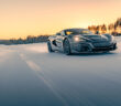 Croatian company Rimac tries out new winter tires for its electric hypercar, the Nevera, at Pirelli's test facility