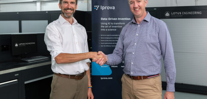 Phil Catton, partnerships manager, Iprova (left), and Mark Stringer, commercial director, Lotus Engineering