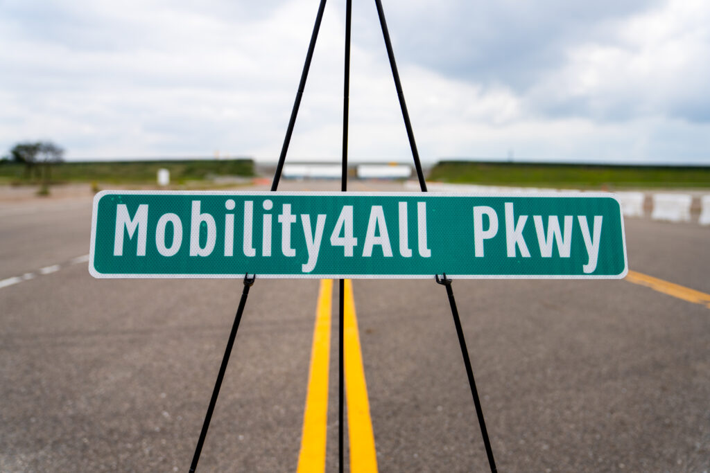 ACM Smart Mobility Test Center test section named 'Mobility4All Parkway' by Toyota