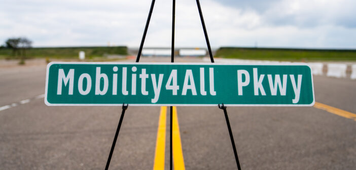 ACM Smart Mobility Test Center test section named 'Mobility4All Parkway' by Toyota