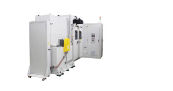 Smithers' high- and low-temperature rolling resistance testing machine at the Smithers tire and wheel testing laboratory in Suzhou
