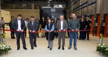 The official opening included a ribbon-cutting ceremony, attended by Sabine Sitter, head of Main-Spessart County, Thomas Stamm, mayor of Marktheidenfeld and Cummins executives