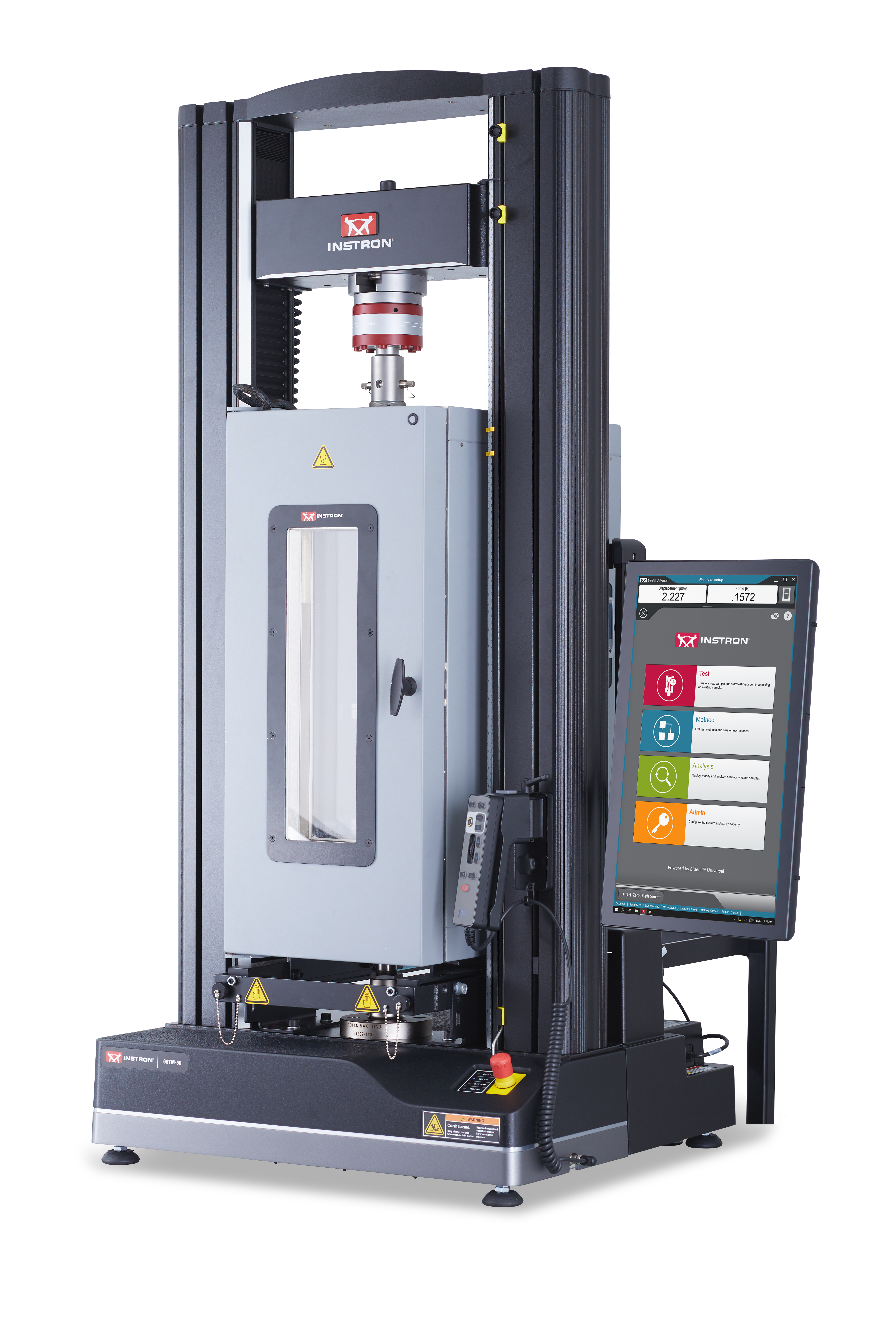 The Instron 68 environmental chamber, designed for use with Instron's 6800 series universal testing machines