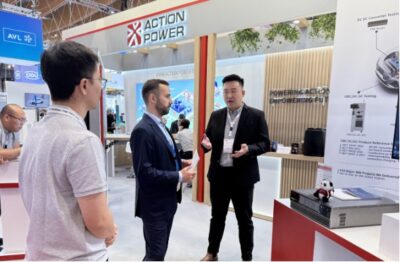 ActionPower execs at this year's show in Stuttgart, Germany