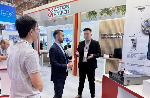 ActionPower execs at this year's show in Stuttgart, Germany