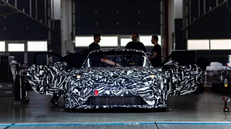 Porsche 911 Cup race car enters final development phase.