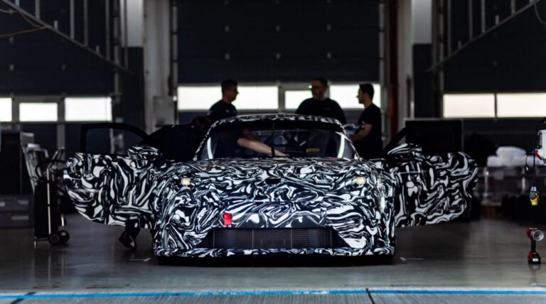 Porsche 911 Cup race car enters final development phase.