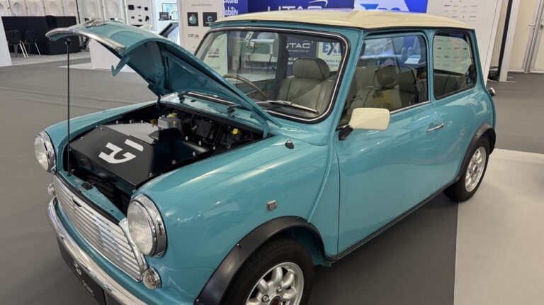 Classic Mini EV conversion kit developed by Electrogenic and Exedy