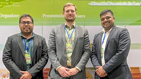 Ir. Ts. Dr. Vimal Rau, founder and technical advisor of AVeTS (left), Andre Fischbeck, senior new markets development manager at IPG Automotive (middle), and Sri Hari Sampath, head of sales at IPG Automotive India (right).