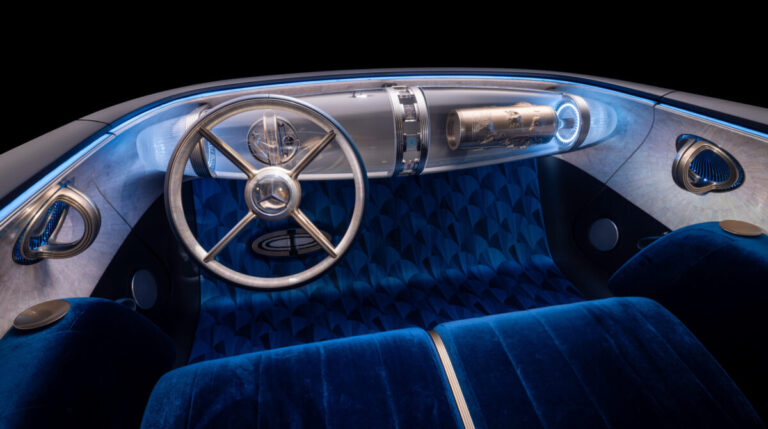 Art deco meets AI in Mercedes-Benz’s Vision Iconic concept A promo pic of the Mercedes-Benz Vision Iconic concept's interior