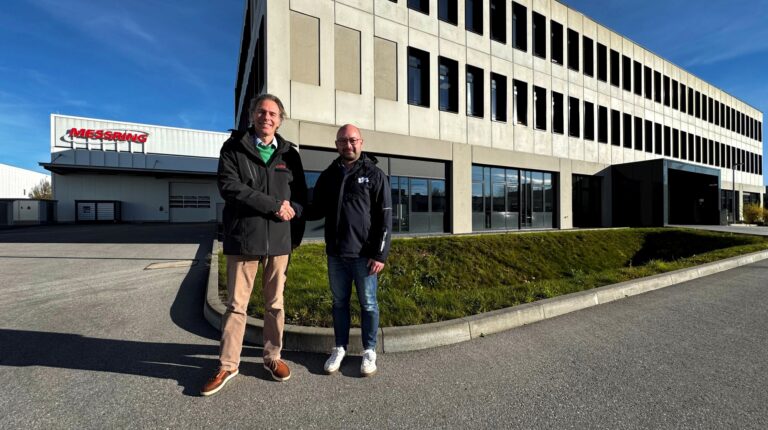 Tie-up between Messring and Vtronics Christian Salm, chief sales officer at Messring (left) shakes hands with Quentin Vilnet, technical facilitator and calibration provider at Vtronics (right)