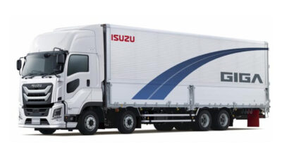 Sumitomo Sensing Core wheel detachment prediction system fitted as standard on new Isuzu Giga truck