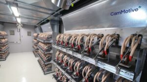 The inside of the new CamMotive battery testing lab in Cambridge