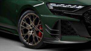 The Pirelli P Zero R on a green Audi RS 3 Competition Limited