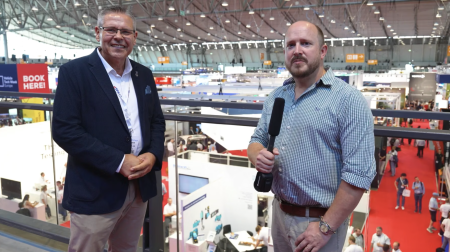 Dr Christof Weber, head of product validation at Daimler Truck, is interviewed by UKi MEdia & Events' Lawrence Butcher at Automotive Testing Expo Europe.
