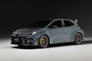 Side-on promo shot of the Gazoo Racing GRMN Corolla