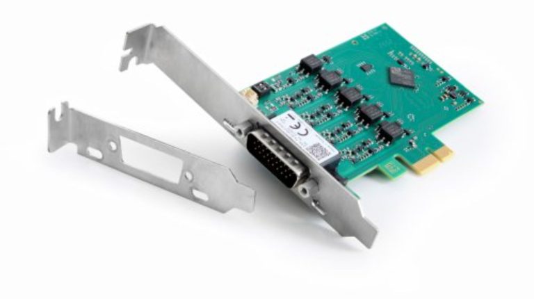 Profile shot of the Kvaser PCIe 4xLIN against a white background.