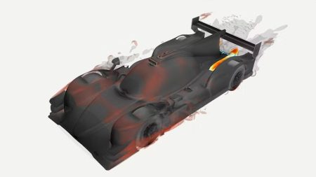 CFD diagram of a motorsport car.