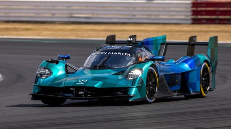 Aston Martin Valkyrie undergoes technical development test at Silverstone.